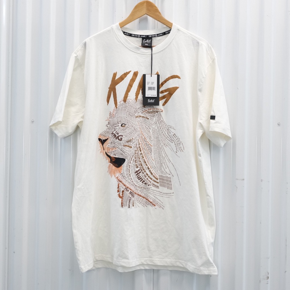 NWT Switch Remarkable Mens King Lion‎ Graphic T Shirt Size 3XL